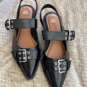 Wild Fable Black Buckle Flats